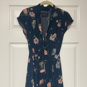 Reformation Blue and Pink Floral Dress 2